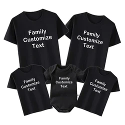 Camiseta familiar personalizada, Camisa de algodón con texto personalizado, Unisex, papá, mamá, niños, Body para bebé