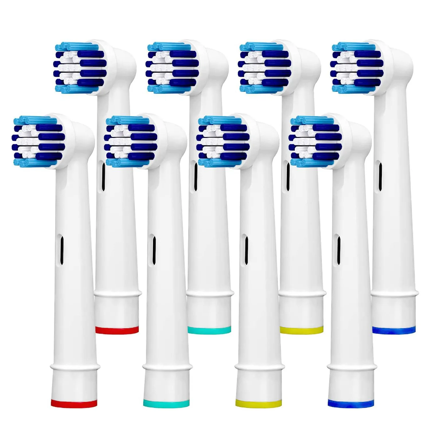Wymienne główki szczoteczek kompatybilne z OralB Braun - zestaw 8 profesjonalnych elektrycznych główek do szczoteczek do zębów - precyzyjne wkłady do Ora