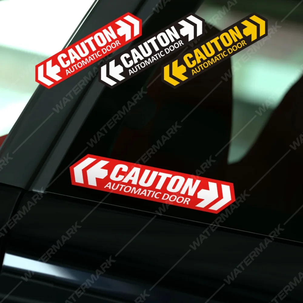 2 pieces. Be careful not to touch or pull. Open the automatic door. Car decal. Left and right operation. Vinyl sticker.