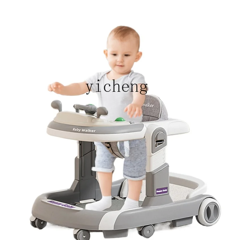 

Tqh Baby Walker Anti-O-Leg Multifunctional Baby Carriage Three-in-One Baby Walker