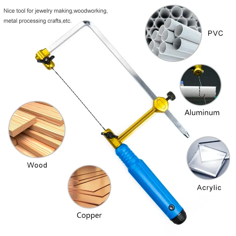 CMCP قابل للتعديل المنشار القوس U نوع المنشار القوس أداة القطع لمقبض خشبي من المجوهرات إطار المنشار أدوات يدوية إطار منشار المجوهرات