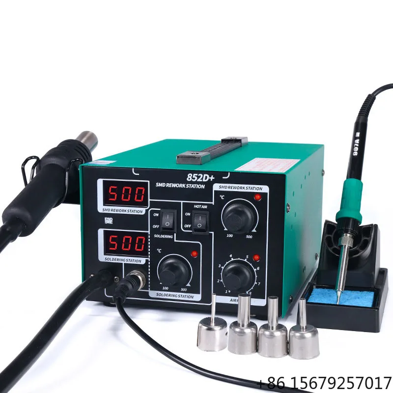 Soldering Iron and Hot air Gun Soldering Station  Two in One Digital Soldering Station Desoldering Station Heating up Fast