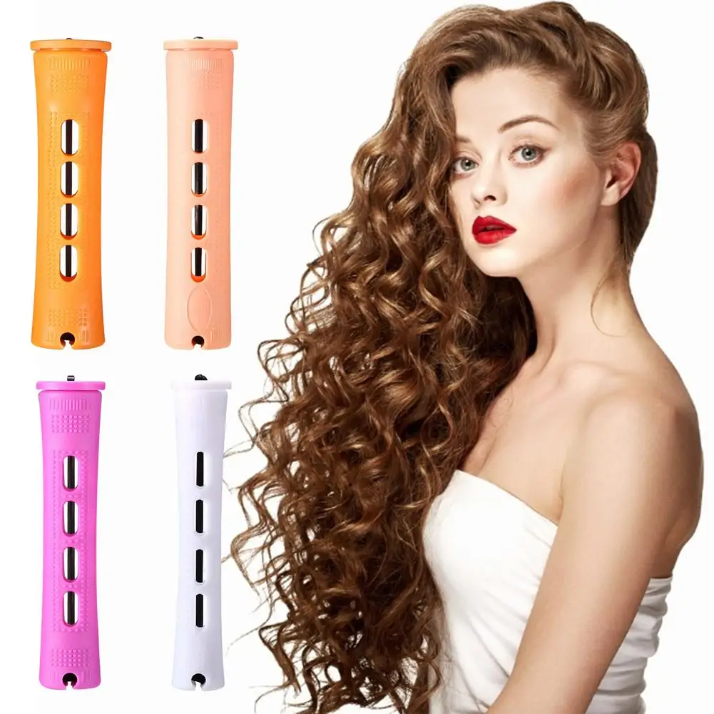 10pcs Perm Rods Hair Cold Roller Heatless Curling Curlers Hair Heatless Curling Rods Hair Curlers Without Heat Wave Curly Tools