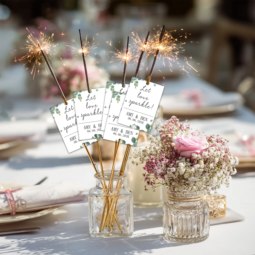 50 Stück individuelles Feuerwerksetikett „Die Persönlichkeit für Hochzeit“, Feuerwerksetikett, Wunderkerzen-Tag für Hochzeit, Jahrestag, Partys, Feuerwerksetikett