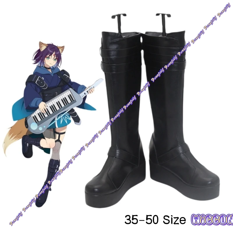 

Anime Cosmic Princess Kaguya Sakayori Iroha Cosplay Boots Black PU Shoes For Female Cosplayers