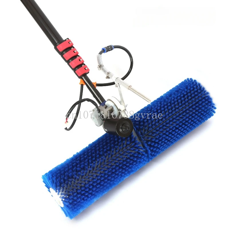 Brush - Rotating for washing solar panel with a spare brush head Efficient cleaning with Solar Panel Cleaning