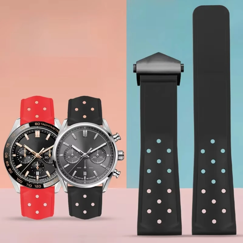 para-tag-heuer-f1-calila-seguranca-ao-ar-livre-a-prova-dwaterproof-agua-montanhismo-mergulho-serie-fivela-dobravel-silicone-22mm-pulseira-de-relogio