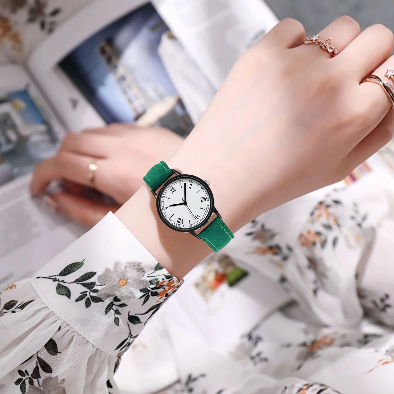 Women\'S Watch Quartz Dial Digital Watch Frosted Leather Strap Ladies And Girls Watch For Ladies Zegarek Damski RelóGio Feminino