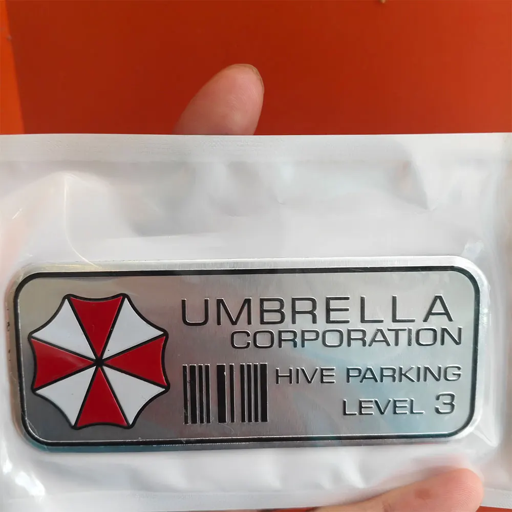 Aluminum Alloy Car Motorcycle Sticker Umbrella Residents Honeycomb Parking Level 3 Car Window Fuel Tank Mirror Decor Metal Decal