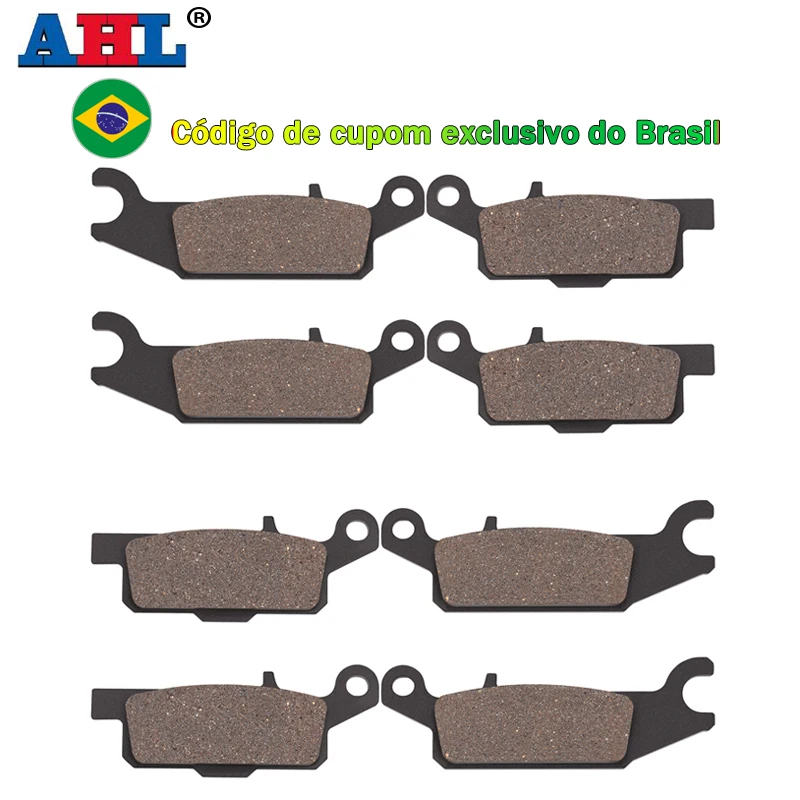 Pastilhas de freio dianteiro e traseiro para motocicleta AHL para Yamaha YFM550 YFM 550 Grizzly 2009-2014 YFM700 YFM 700 Grizzly FGPW PFG 2007-2015