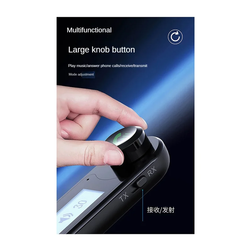 เครื่องส่งสัญญาณเสียง Bluetooth เครื่องส่งสัญญาณอะแดปเตอร์ไร้สาย 2 ใน 1 พร้อมไมโครโฟนโทรเสียงทีวี