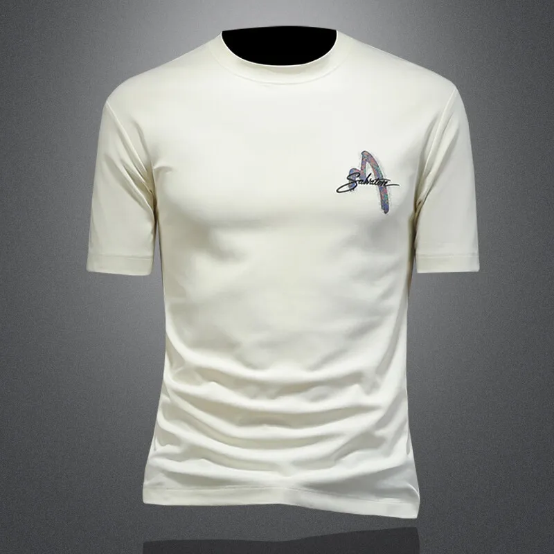 

Новая модная футболка 2026 года в городском стиле с вырезами, из смесового полиэстера и хлопка, летний топ унисекс для мужчин и женщин