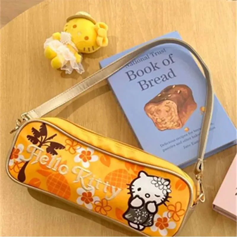 

New Kawaii Hello Kitty Handbag Retro Unique Anime Cartoon Cute Handbag Y2k Commuting Bag Cosmetics Storage Bag Girl's Gifts Toys