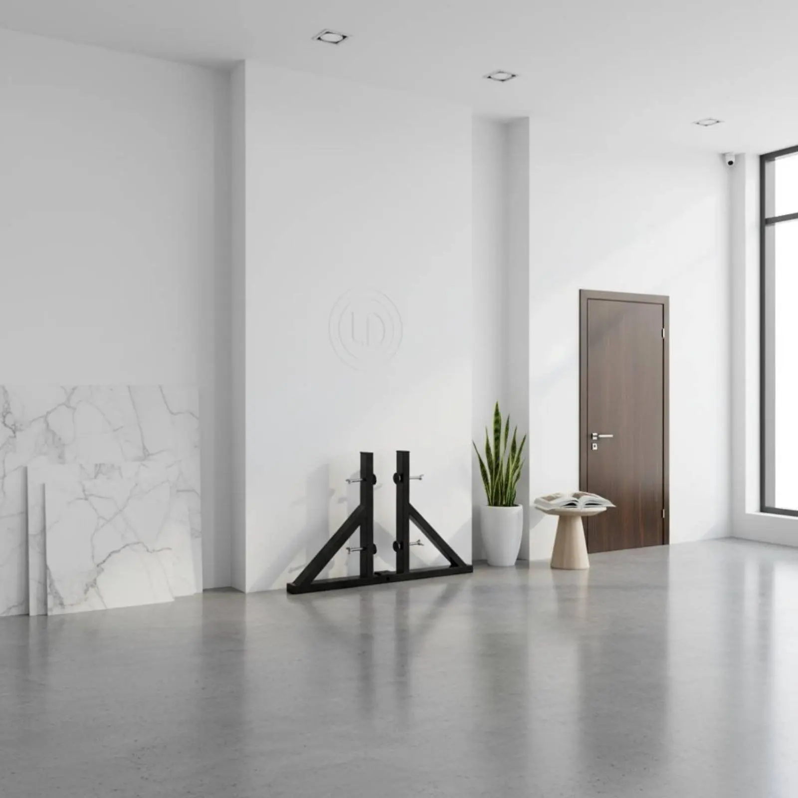 Tile Display Rack Movable Door Display Frame Panel Stand Vertical Tile Stand Easy to Assemble for Retail Space, Showroom