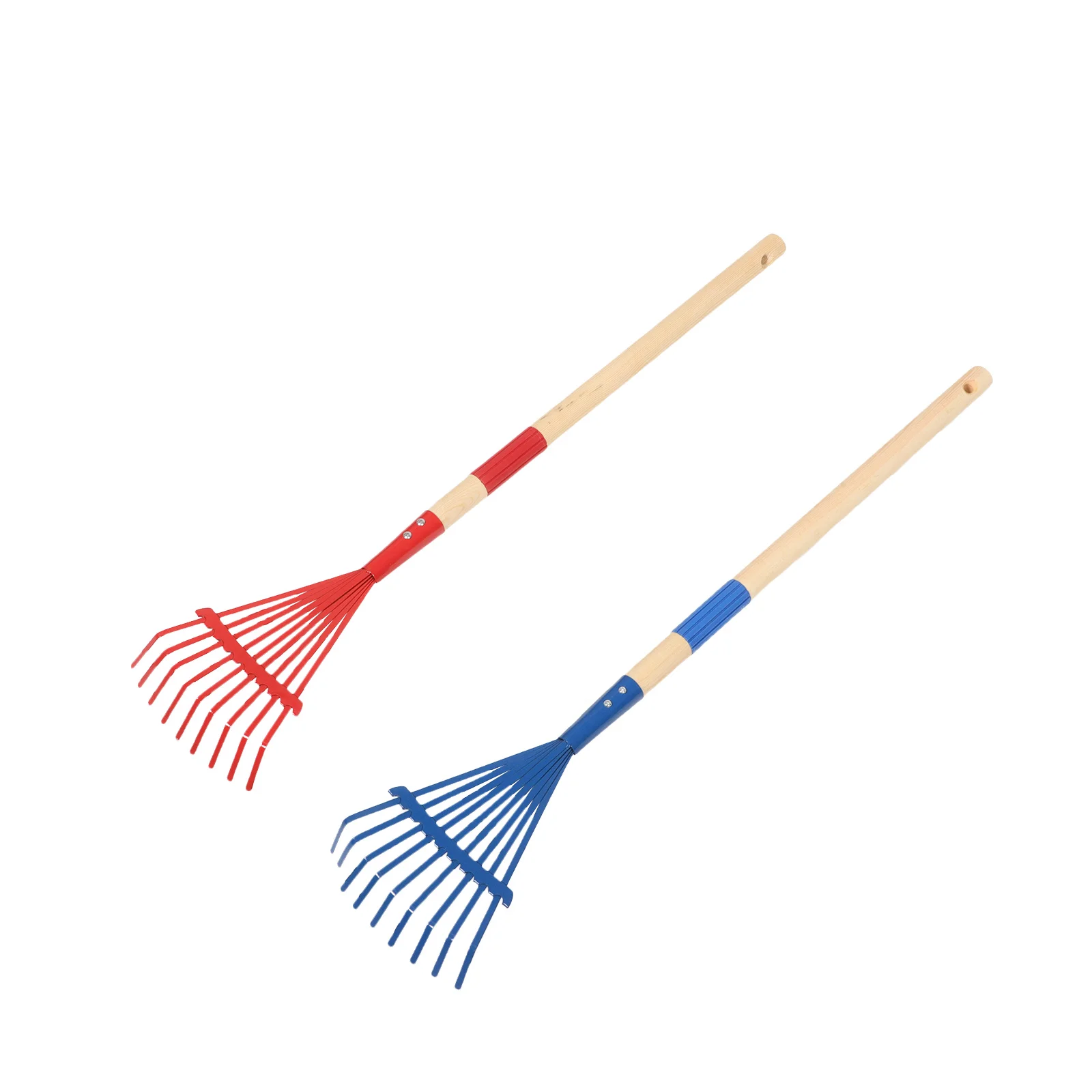 

2pcs Children Rake Wood H Rakes For Lawns for Lawn Garden Multifunctional Iron Grass Small H Heavy Duty Leaf