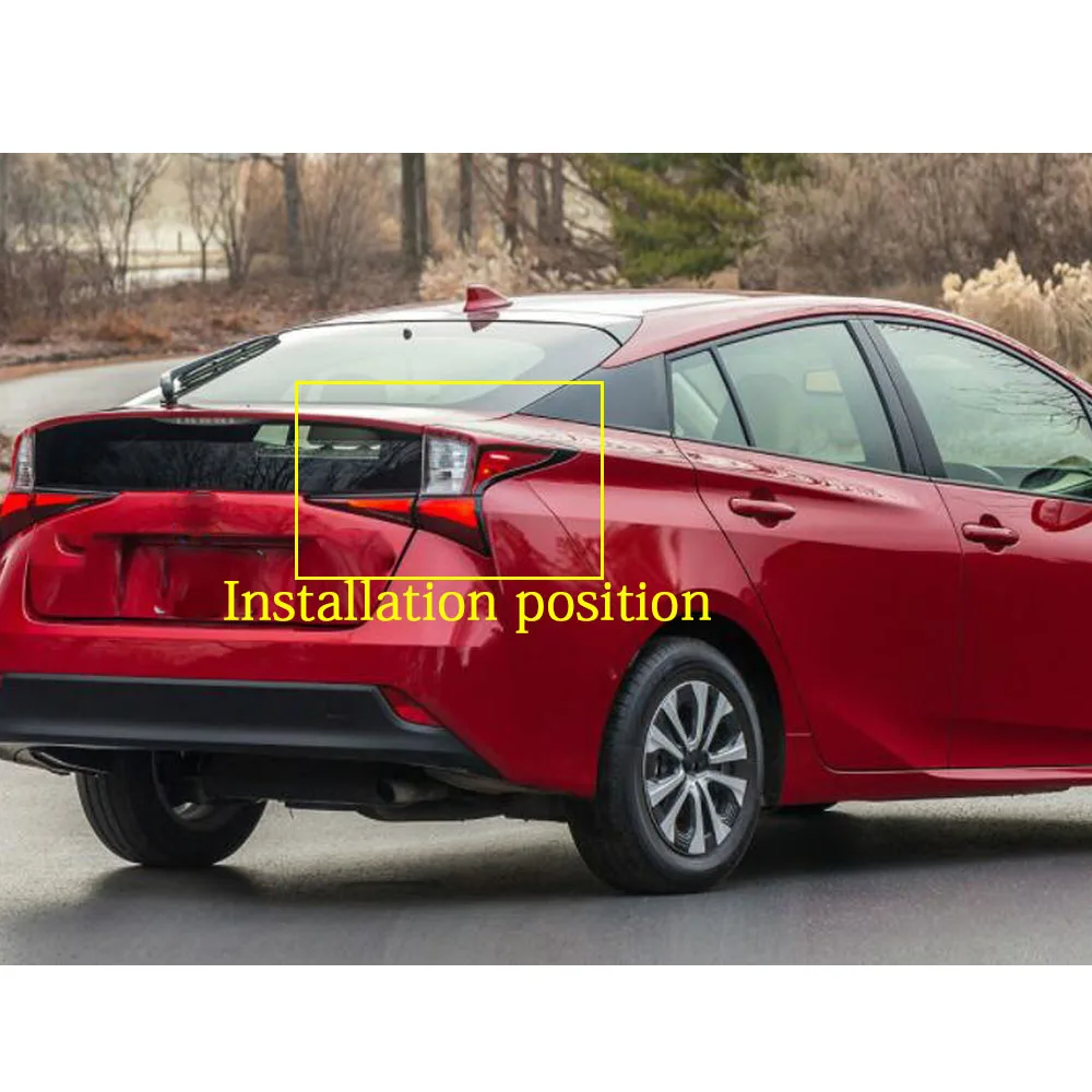 Car Rear Back Light Lamp Hood Molding Frame Stick ABS Chrome Cover Trim Eyebrow 4PCs For Toyota Prius 2019 2020 2021 2022 2023