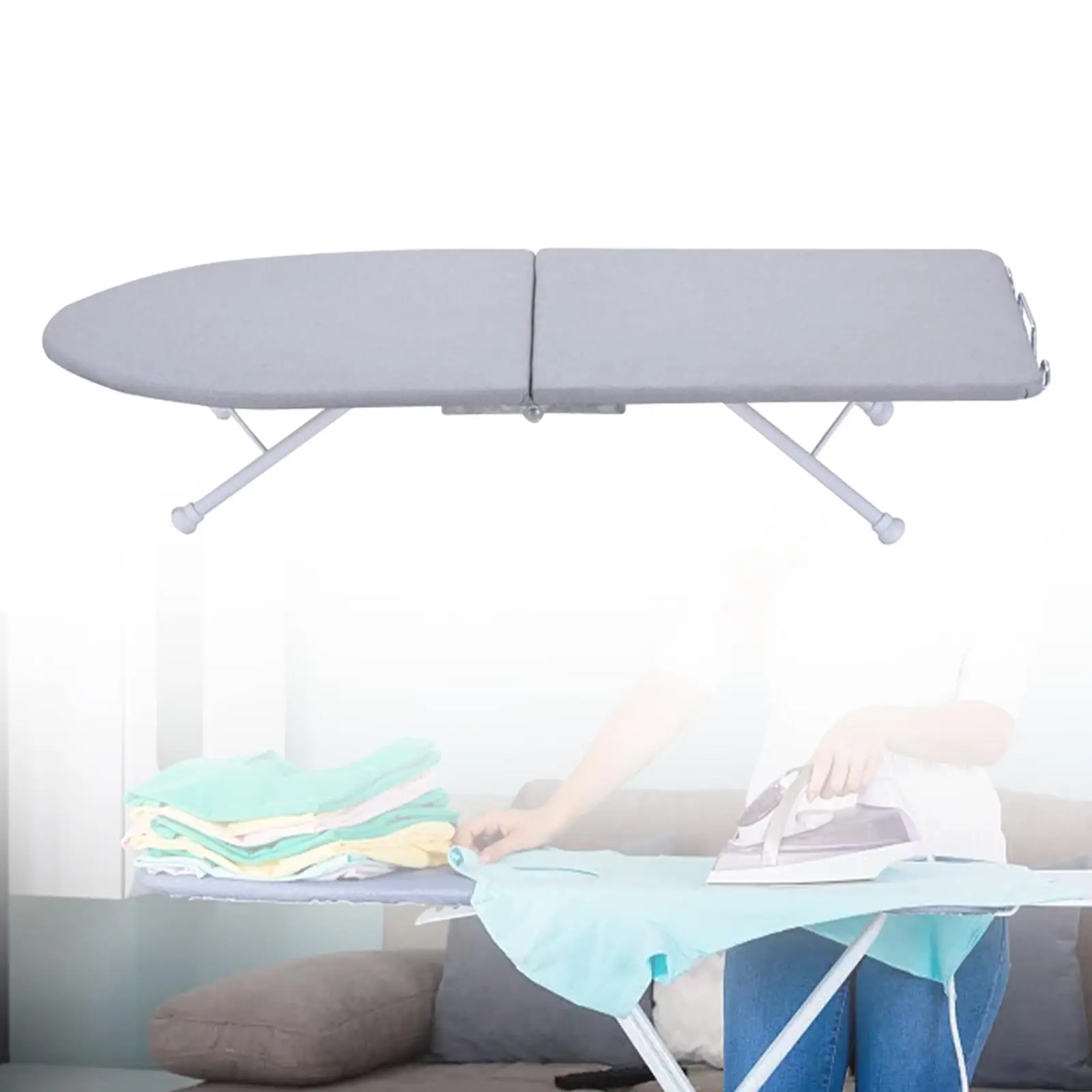 Tabletop Ironing Board Space Saving Compact Ironing Table Foldable Ironing Board for Apartment, Craft Room, Household, Dorm