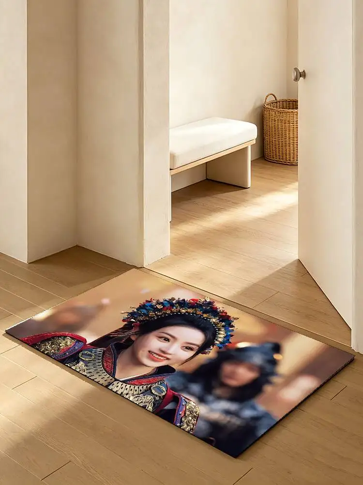 COOL P-Pursuit of Jade T-Tian Xiwei Soft Absorbent Decorative Floor Mat for Bathroom Entryway Living Room