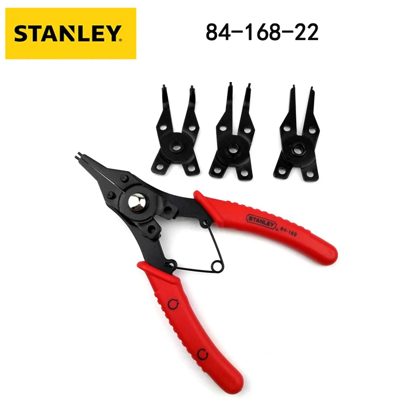 Stanley 84-168-22 Head Changing Retaining Ring  Multi-Functional Pliers Snap Ring Pliers 6-inch