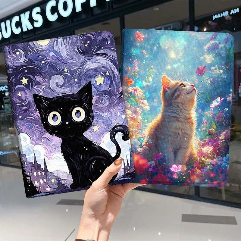 

Art Starlit Sky Cat Popular Gift For Samsung Galaxy Tab A7 A A8 A9 A11 S6 S11 10.1 10.4 10.5 Inch Lite PLus Soft Tablet Case