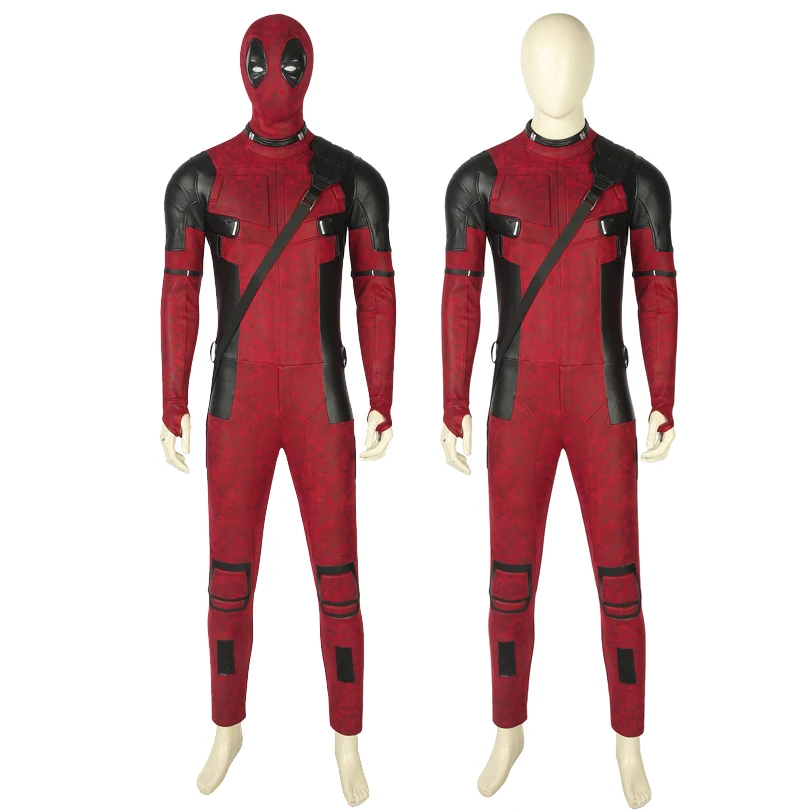 High Quality Halloween Carnival Dead Soldier Cosplay Jumpsuit Wade Wilson Battle Armor Suit Superhero Red Costume