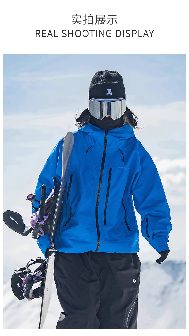 John Snow 2026 Unisex Snowboardjacke im Amerikanischen Stil Professionelle Wasserdichte Winddichte Thermische Winter-Skijacke für Männer & Frauen – Detail 10