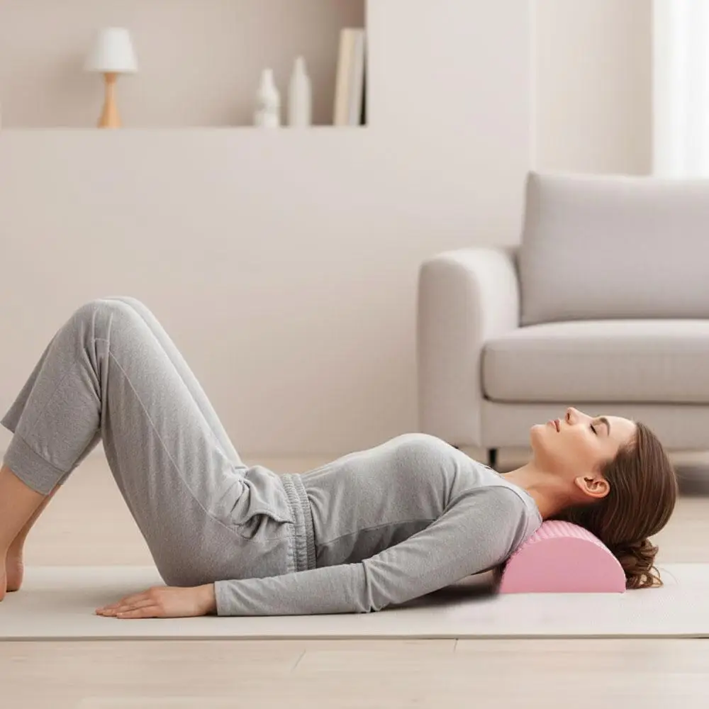 EVA-Schaumstoff Yoga-Rolle 30cm Tragbarer Pilates-Fitness-Zylinder für Bein-, Arm- und Rücken-Muskelmassage Heim-Fitness-Übungsrolle – Detail 7