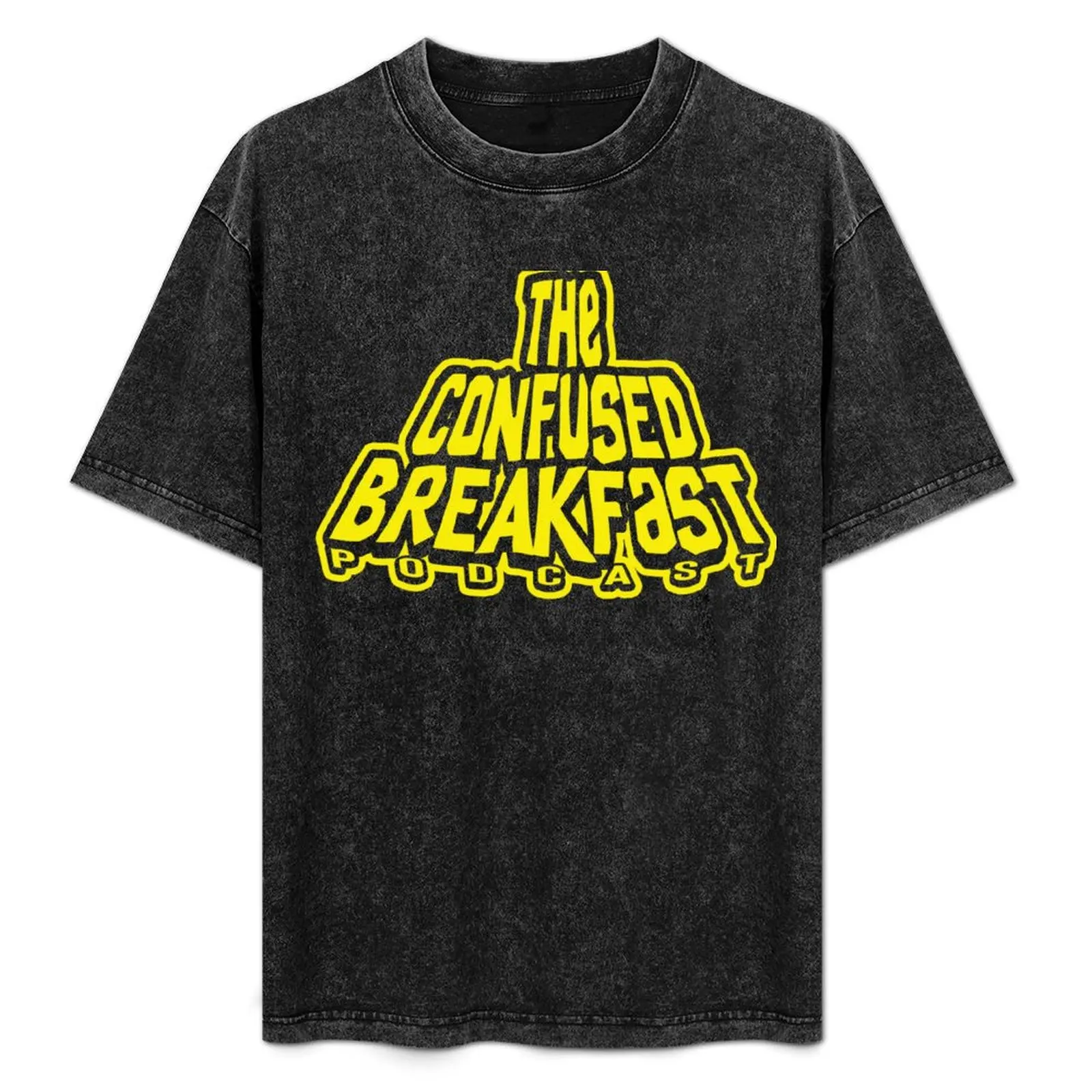 

Футболка с логотипом The Confused Breakfast, свободного кроя, больших размеров