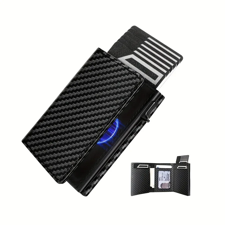 Slim Wallet with Coin Slot Credit Card Wallet Mens for Magnetic Closure RFID Protection Men Wallet