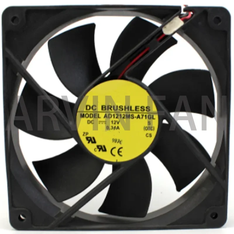 

Original 1pcs 120mm 12V Cooling Fan 1 AD1212MS-A71GL 12025 12CM 0. 34A Mute Chassis Cooler