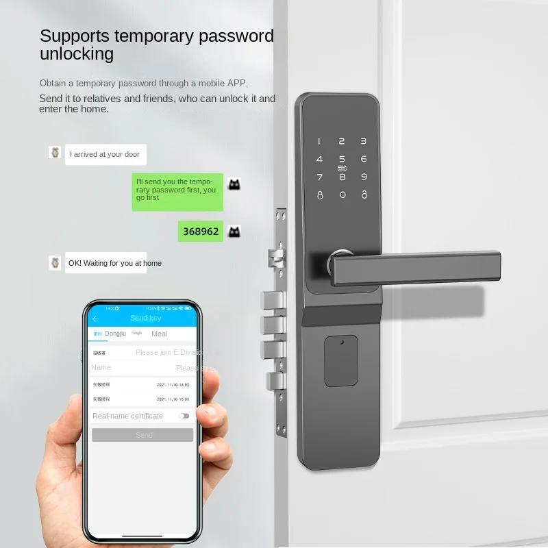 

Wifi Multiple Unlock Fingerprint Lock, Security Smart Lock With Smar Life AppPassword Rfid Door Lock Ote Apartment Password Lock