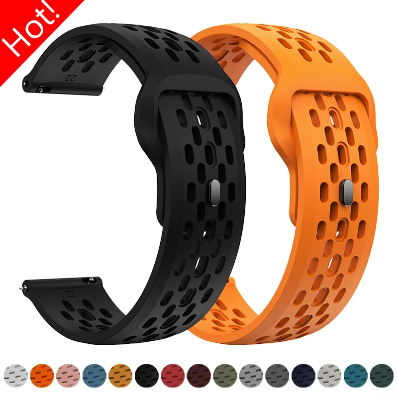 18 mm 20 mm 22 mm Silikonarmband für Samsung Galaxy 7 FE 6 5 4 40/44 mm klassisches 5Pro-Armband für Huawei Watch GT5 Pro 46 mm GT4 Band