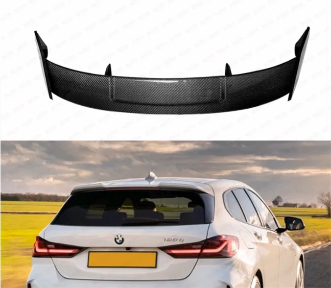 

Для хэтчбека BMW F40 1 серии 2020 2021 2022 2023 2024 Настоящее углеродное волокно Автомобильный задний Багажник крыло крыша спойлер