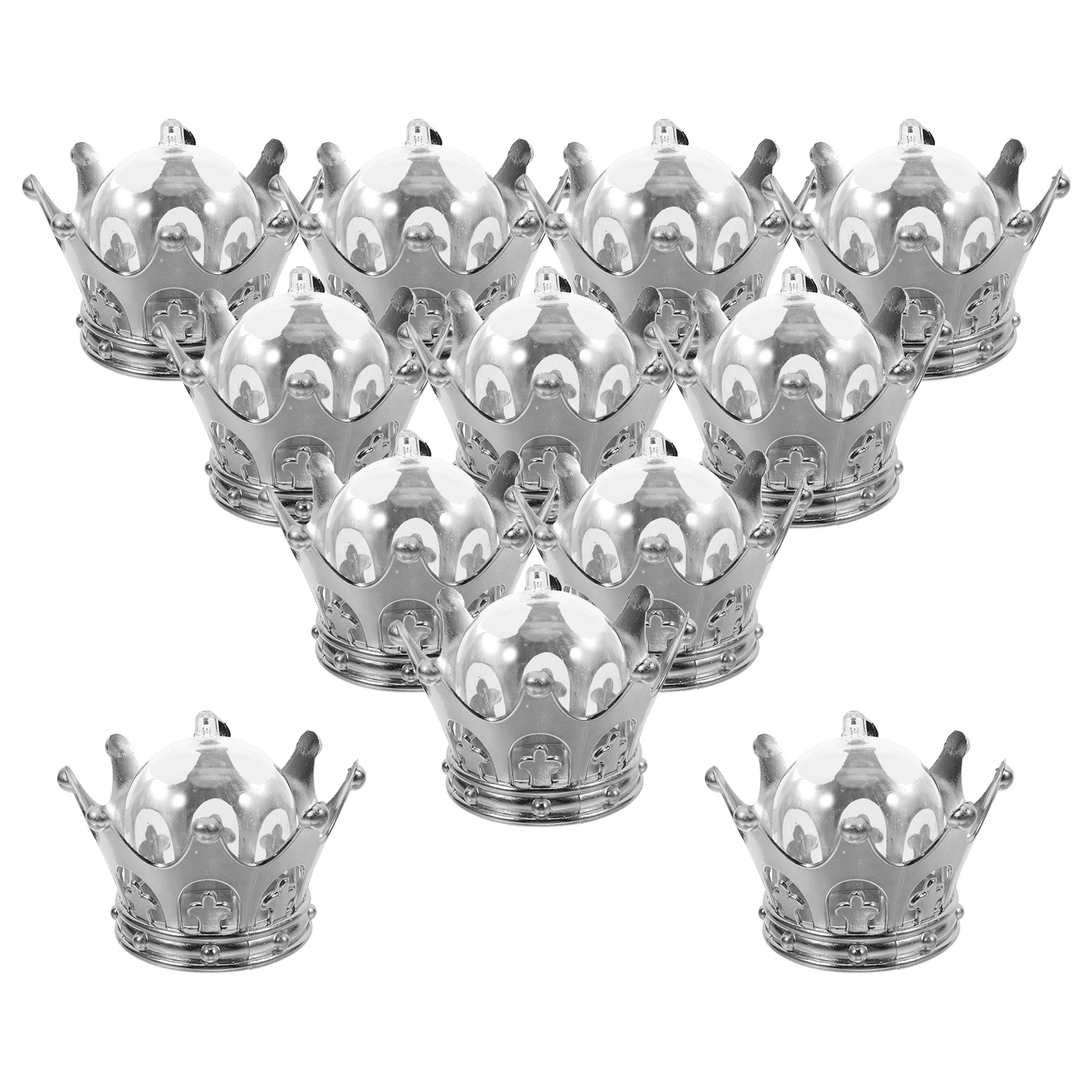 

12Pcs Boxes Silver Plated Refillable Candy Holders for Wedding Birthday Party Baby Shower Favor Decorations
