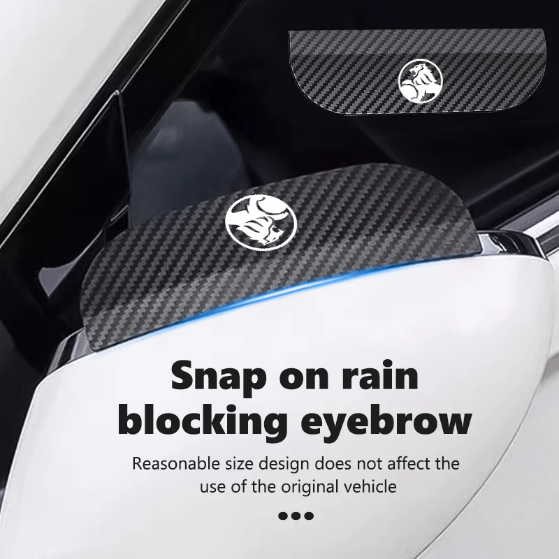 For Holden Car Rearview Mirror Rain Eyebrow Snap-On Carbon fiber Rain Shield Captiva Commodor VZ VE Colorado Caprice VT VX VU VY