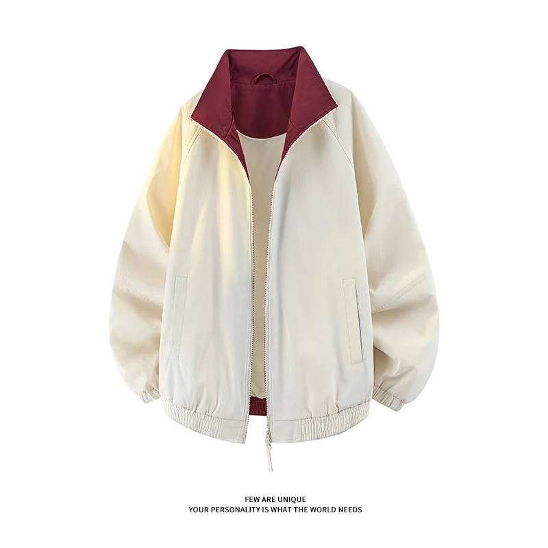 

New Autumn Mens Jackets And Coats Lightweight Streetwear Windproof Men's Coat Stand Collar Outwear Clothing M-5XL