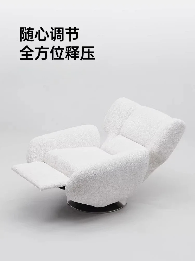 Cream wind multi-function, single sofa space capsule chair, villa large flat living room lazy electric reclining
