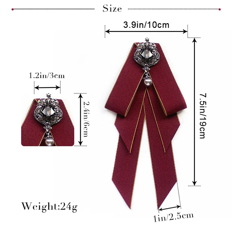 Vintage Fliege Cameo Damen Kopf Diamant Band Quaste Brosche Chic Mädchen Eleganter Schmuck Kragen Pin Mädchen Krawatte Geschenk für Männer – Detail 1