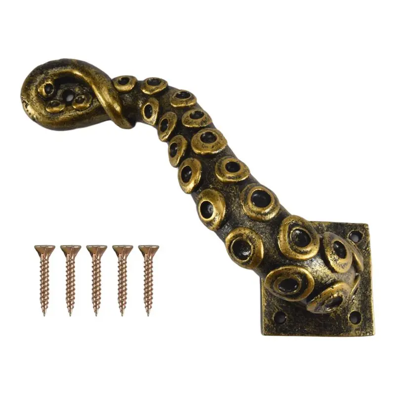 ABHI-Handmade Vintage Unique Antique Octopus Door Handle 7 Inches Home Decor Fancy Drawer Shelf Cabinet Pulls
