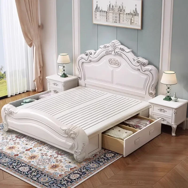 Modern Design Full Size Bed Frame Wooden Shelves Platform Twin Bed Frame Double Bedroom Mobili Per La Casa Home Furniture