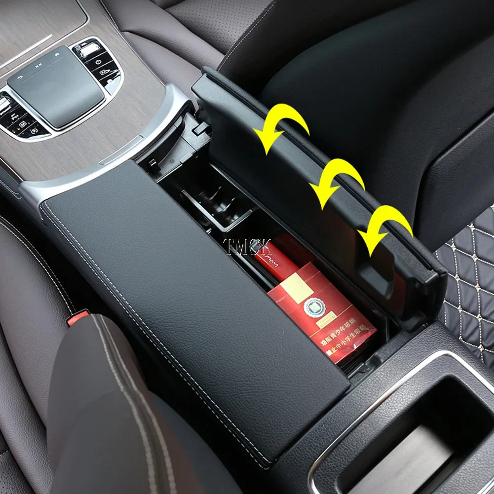 لمرسيدس بنز C GLC الفئة W205 X253 2015-2022 اكسسوارات السيارات التحكم المركزي مسند الذراع صندوق تخزين المنظم بطاقة حامل صينية