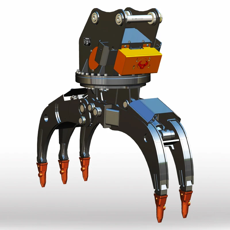 Shock Resistant Rotary Log Grapple Quick Coupler Compatible Installation For Individual Logging Crew Field Daily Operation