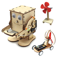 STEM DIY Science Experiment Kits Coin-Eating Robot/Wind Car/Rope-Climbing Robot/Solar Fan Kids Student Handmade Educational Toys