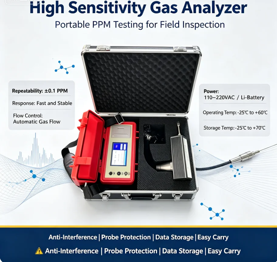 GH-32 SF6 quantitative leak detector, high precision 110v-220V IP67 protection 1 year warranty