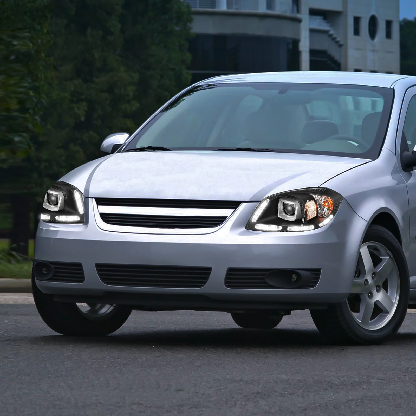 جهاز عرض LED DRL SEQ مجموعة مصابيح أمامية مناسبة لـ 2005-2010 تشيفي كوبالت / 2005-2006 بونتياك السعي / 2007-2009 بونتياك G5