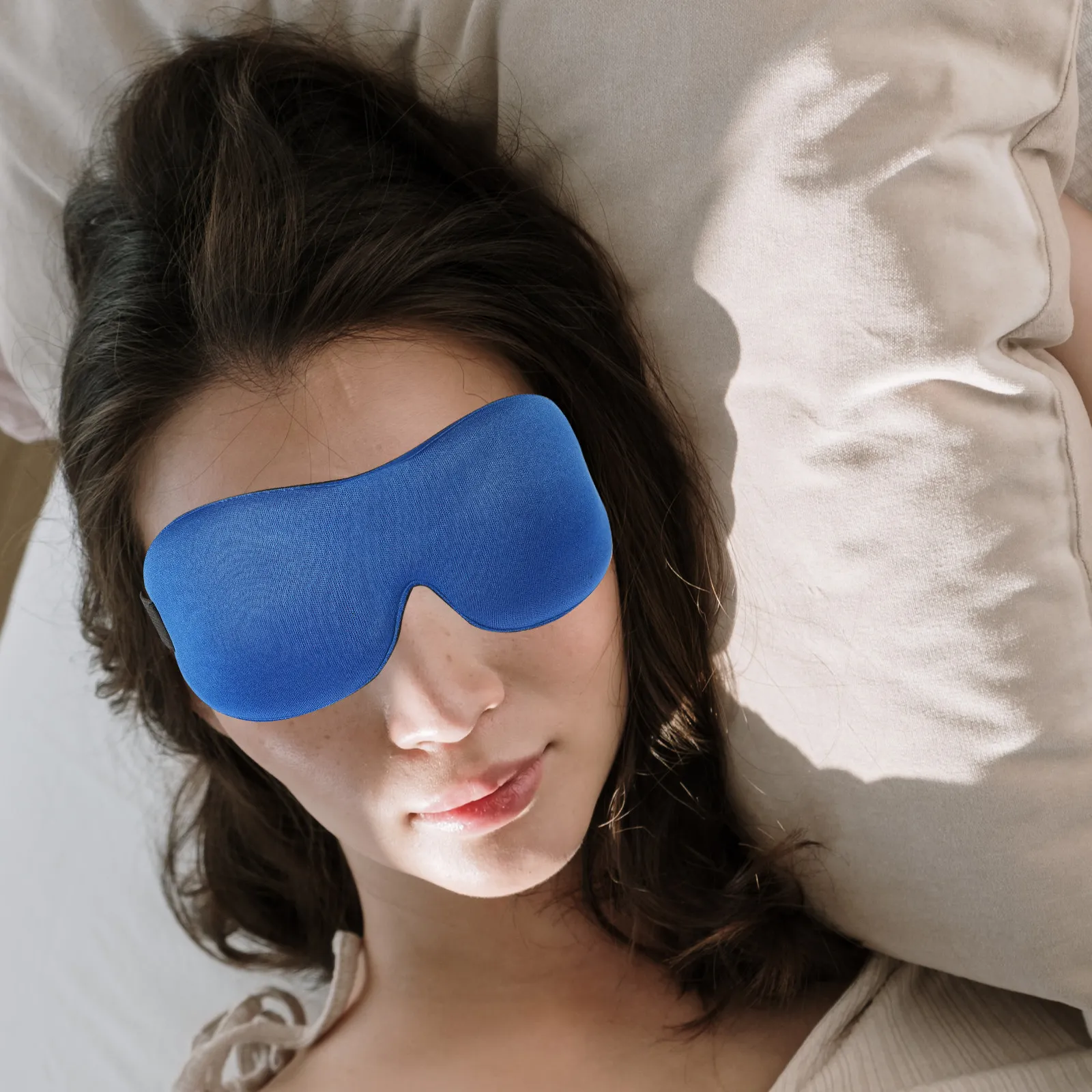 4Pcs 3D Eye Mask Comfortable Sleep Mask Elastic Head Strap Lightproof for Travel Home Office Adults Eye Protective Cover