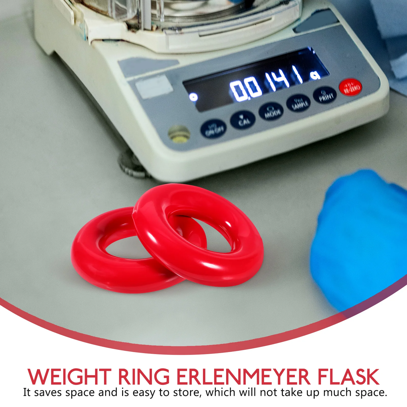 

2pcs Weight Ring Erlenmeyer Flask Ring Experiment Accessories Chemistry Lab Plastic Flat Bottom Storage Space Saving Student