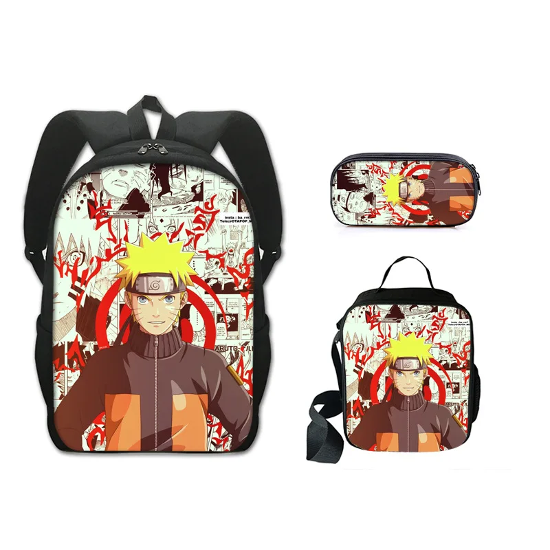 Naruto New Cartoon Student Schoolbag Large Capacity Casual and Lightweight Waterproof and Stain Resistant Cute Backpack