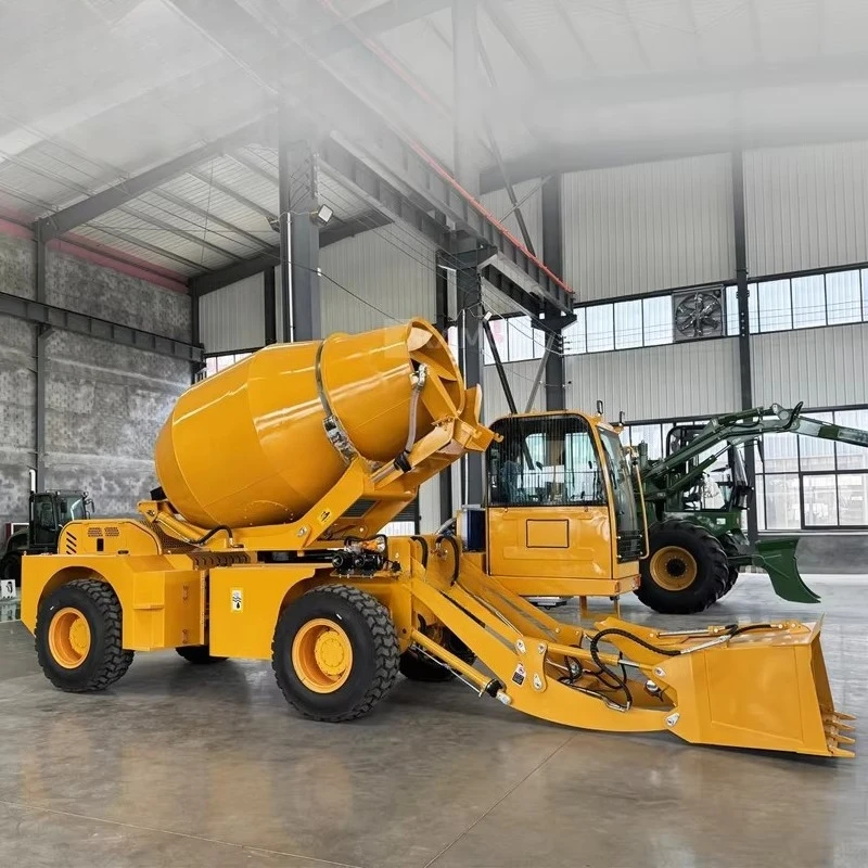 Factory Direct High Quality Self Loading Concrete Mixer Truck Heavy Mixer with 270 Degree Discharge for Highway Bridge Projects