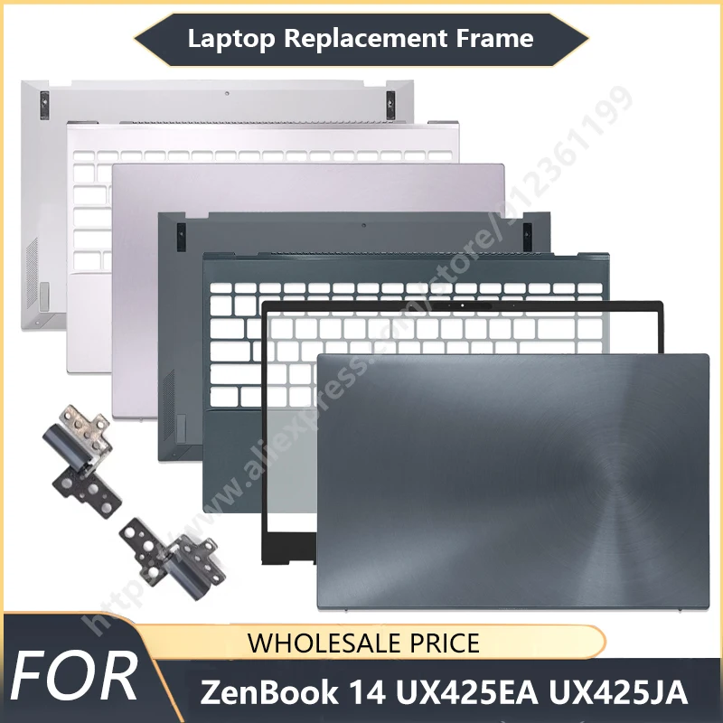 NEW For ZenBook 14 UX425EA UX425JA Laptop LCD Back Cover Front Bezel Palmrest Bottom Case Hinges Laptop Frames